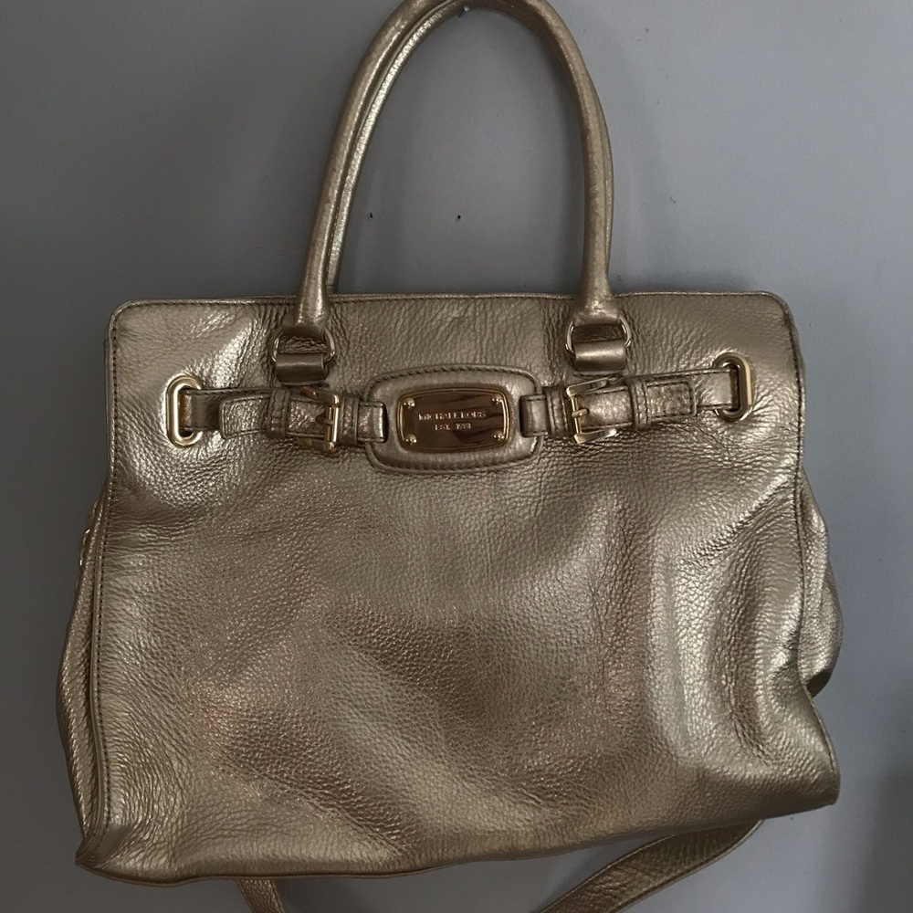 Gold Michael Kors purse